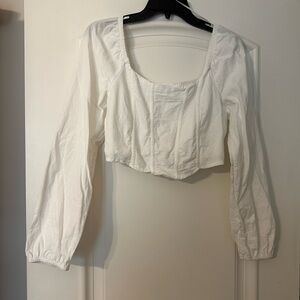 White Long Sleeve Women's Top